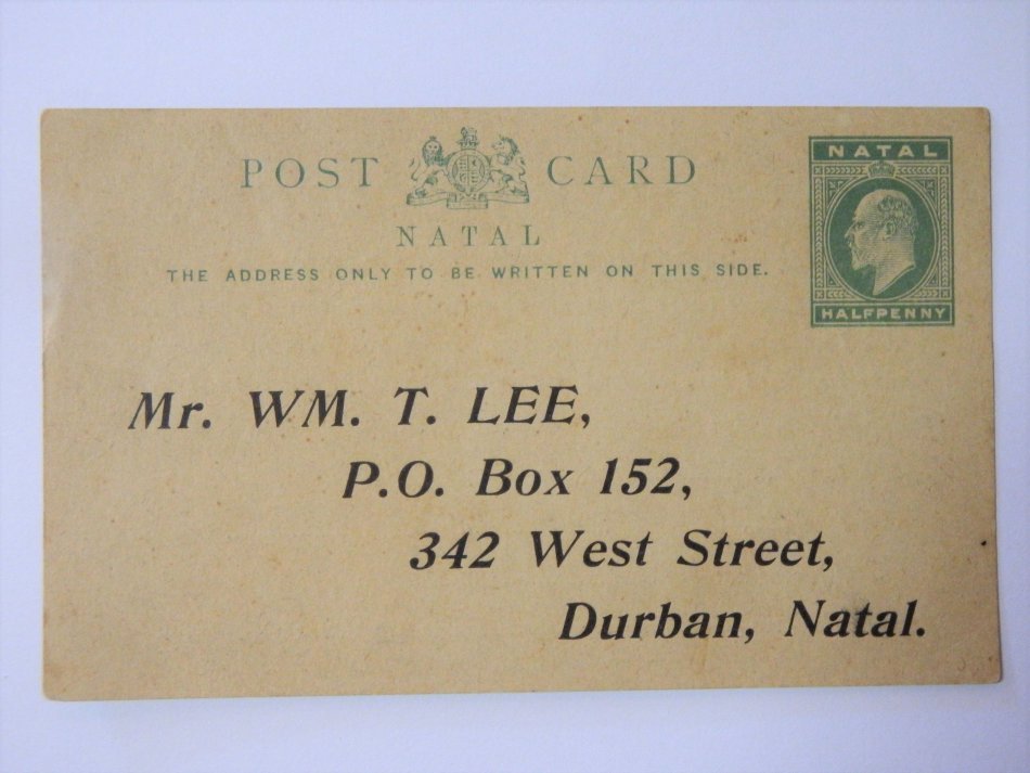 Natal postcard with pre-printed halfpenny stamp - Subscription to "THE PRESENT CENTURY"