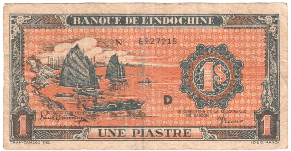 French Indo China 1 Piastre