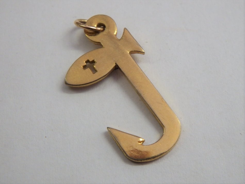 Christian Fish Hook and cross pendant