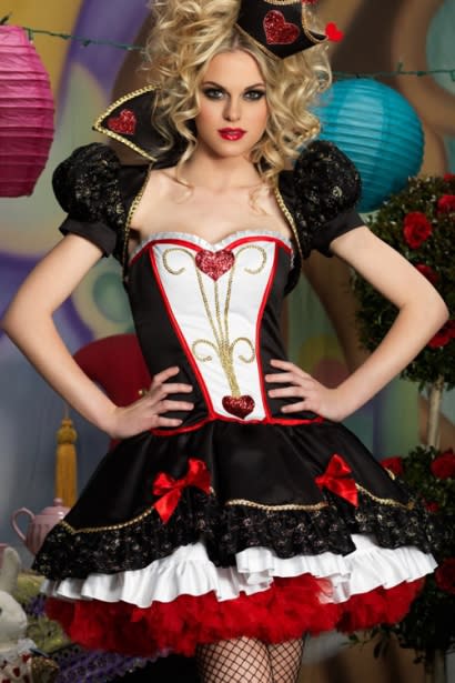 Adult Costumes - Sexy Queen of Hearts Costume with Lacy Accents for ...