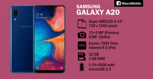 samsung a20 ka rate