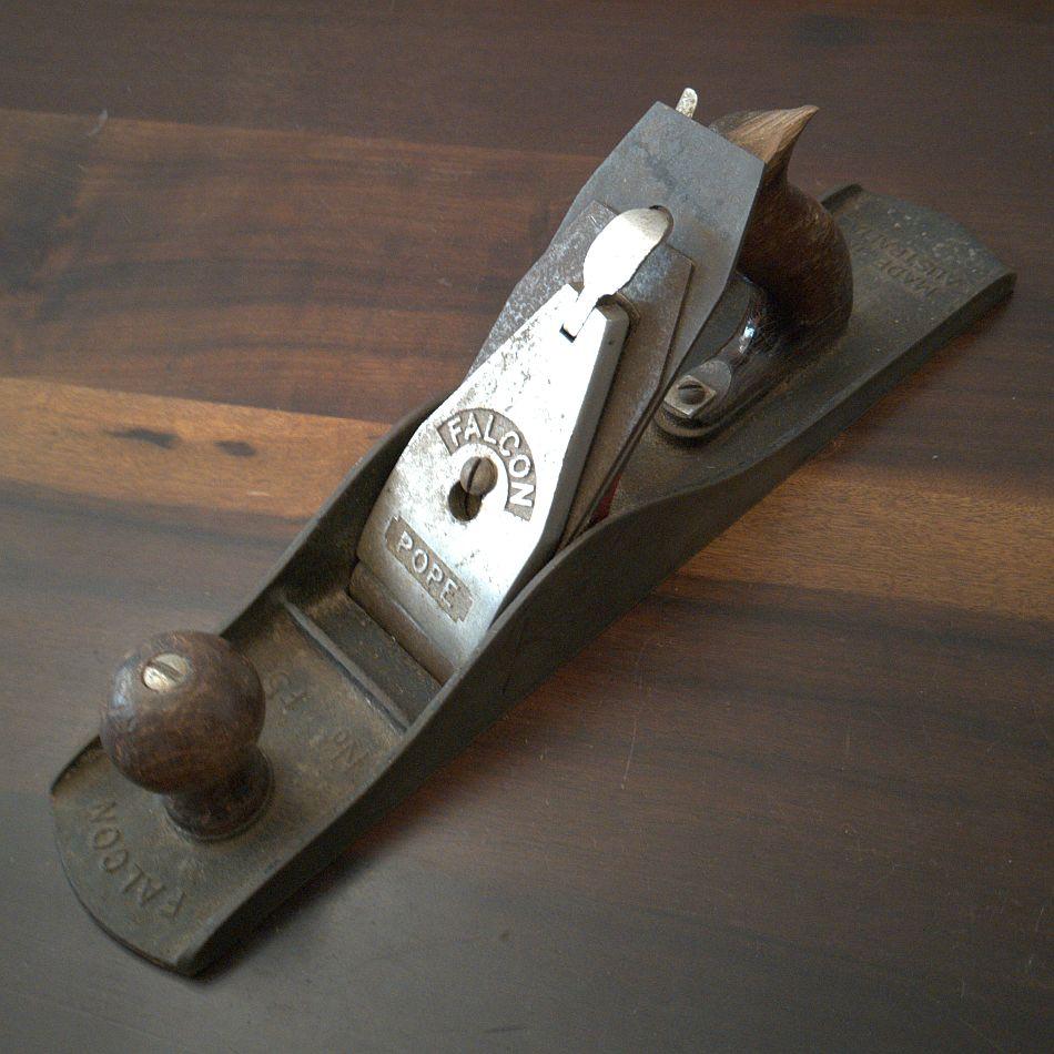 Tools - Vintage Falcon Pope No F5-1 2 Wood Plane Made in 