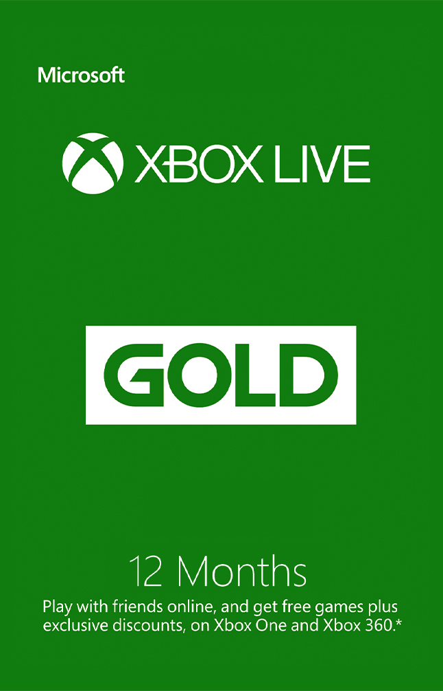 XBox live 12 month Gold