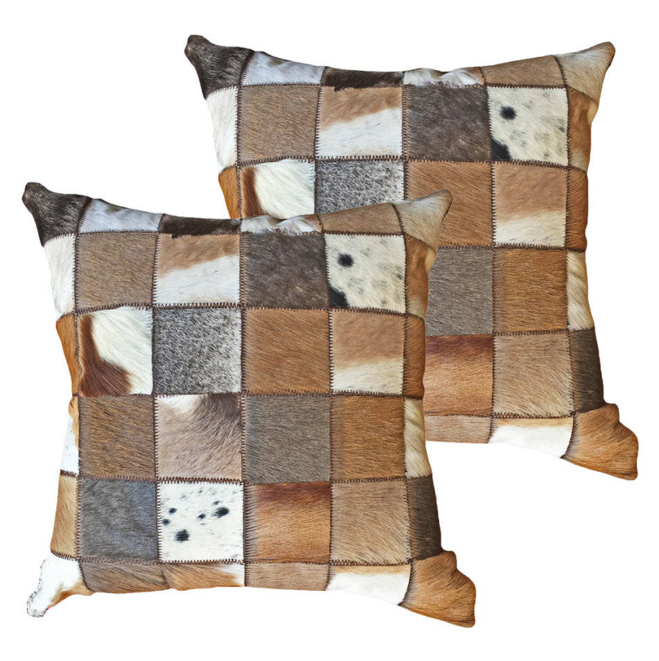 Pillows 2pc Multi Animals Skin Pattern Soft Square Cushion