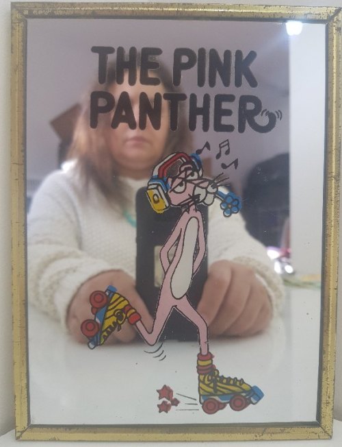 Vintage The Pink Panther Decorative Mirror - 15,5cm/20,5cm
