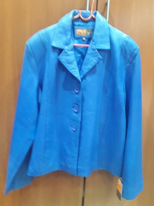 Jackets & Coats GENUINE LEATHER LADIES ROYAL BLUE JACKET (C