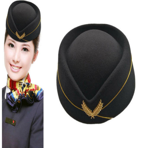 Hats - (FREE SHIPPING) Stewardess Wool Cap Flight Attendant air hostess ...