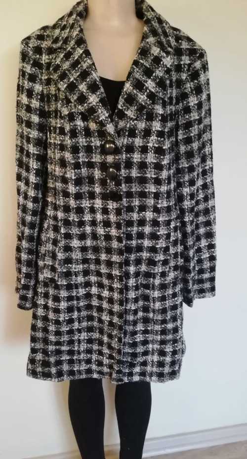Jackets & Coats - Beautiful Black and White Tweed Coat was sold for R60 ...