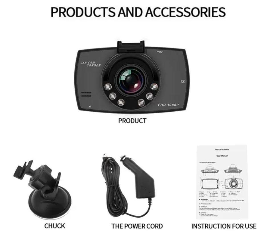 Dash Cameras Car Dash Cam full HD with GSensor, Motion Detection