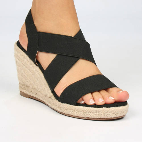 Butterfly Feet Black Wedge