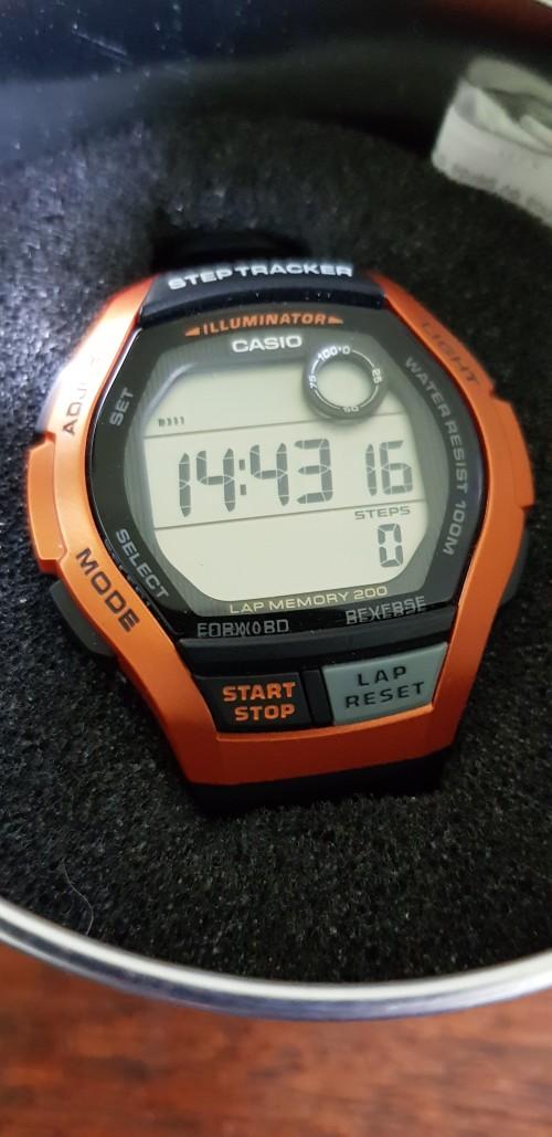 casio digital step tracker watch