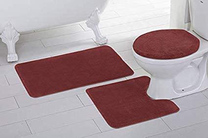 Bath Towels Mats Toilet Mat Set Red 3pc Was Listed For R190 00