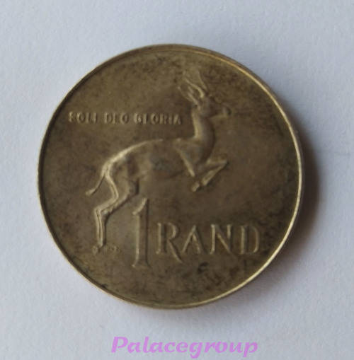 One Rand - R1 Coin - South Africa, Soli Deo Gloria, 1966, Circulated ...