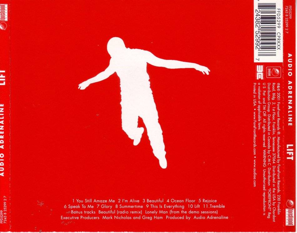 Rock Audio Adrenaline Lift Cd Ffd5299 Free Bulk Shipping