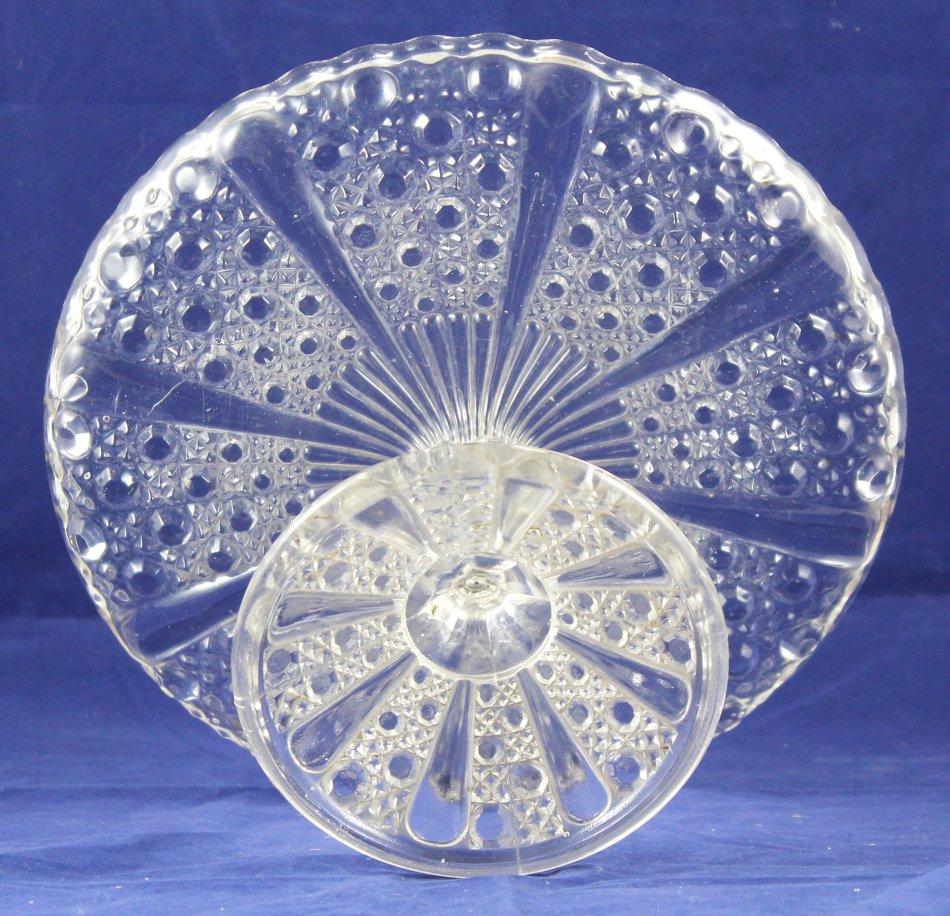 Bowls Dishes Footed Glass Serving Platter Stunning Bid Now