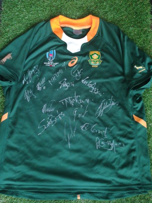 Sporting Memorabilia - Springbok RWC 2019 jersey signed by team members ...