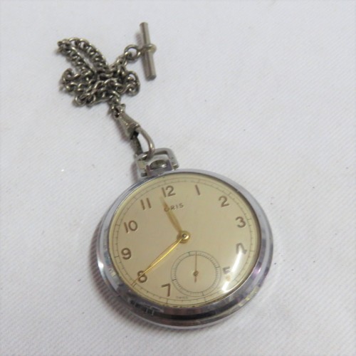 Pocket Watches - Vintage Oris pocketwatch with fob chain - Runs and ...