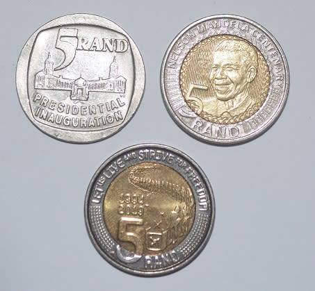 Five Rand - R5 COIN LOT - LET US LIVE AND STRIVE FOR ...