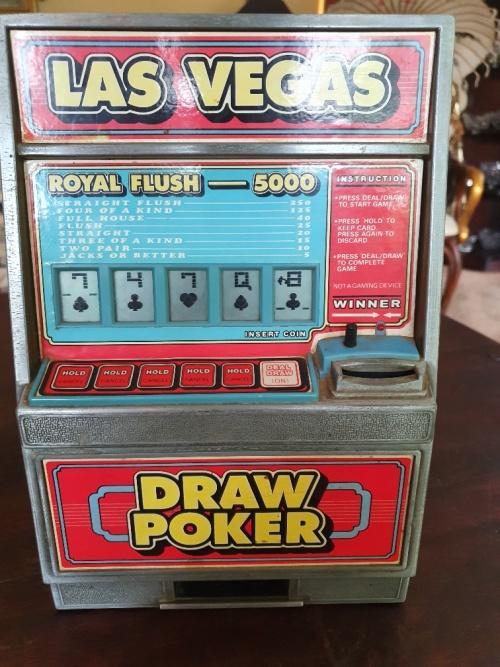 Bar Accessories - FREE SHIPPING!!! Amazing Vintage Las Vegas Draw Poker