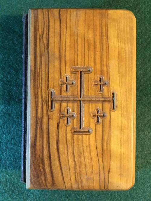 Other Militaria WW2 soldier's pocket Bible, with wooden cover as