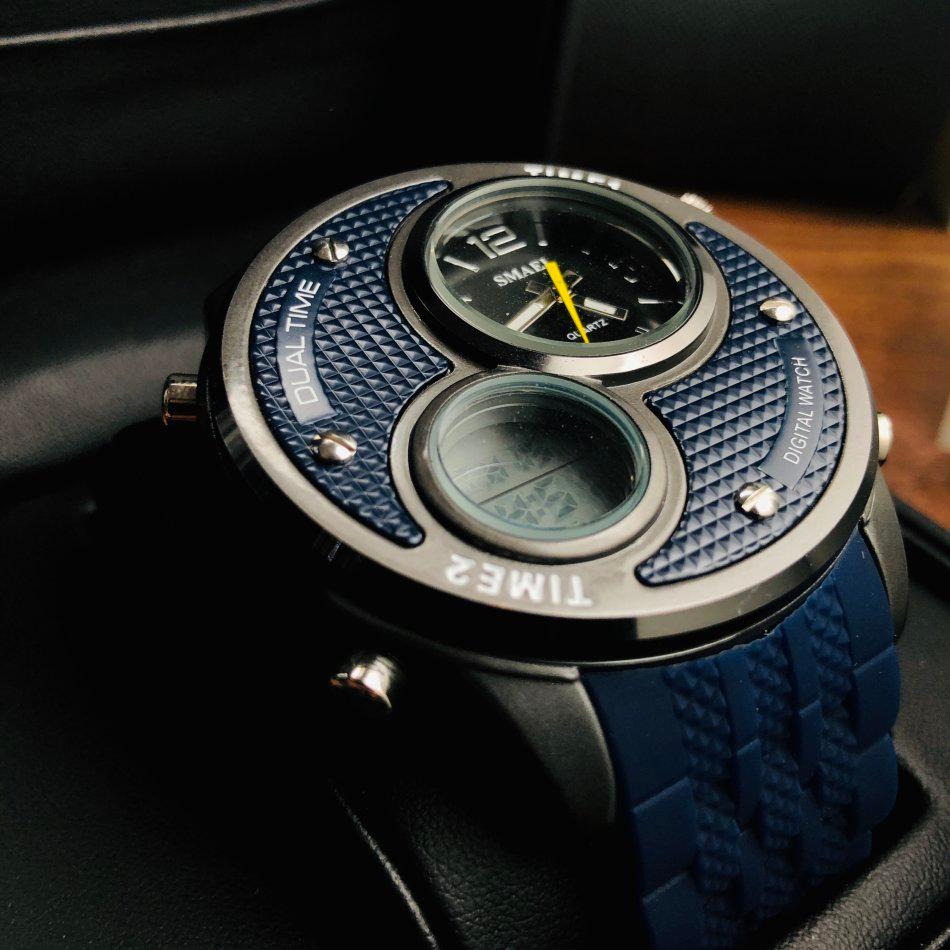 smael watch water resistant dual time
