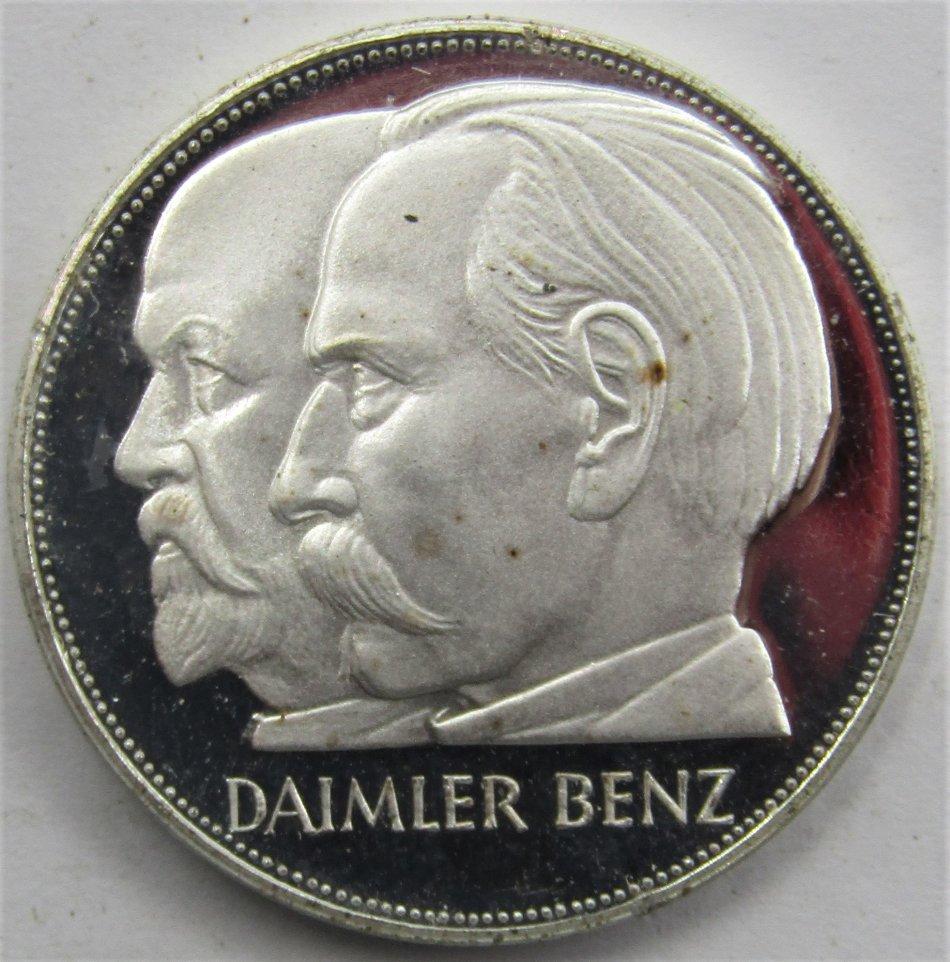 Europe - Daimler Benz/Mercedes-Benz Silver 1000/1000 Proof medallion ...