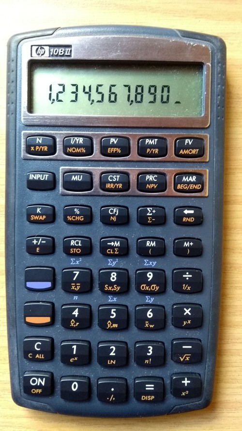 hp 12c financial calculator or ba ii
