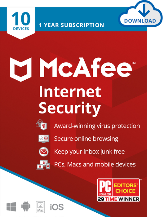 McAfee Internet Security for 10 Devices 