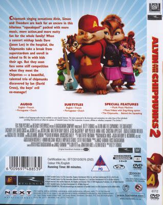 Movies - Alvin And The Chipmunks 2 (DVD) was listed for R29.00 on 24 Mar at  14:02 by Incredible Music in South Africa (ID:580687664)