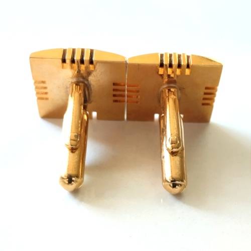 Cufflinks Tiger Eye Gold Plated Cuff Links O0003 was sold for 69.00