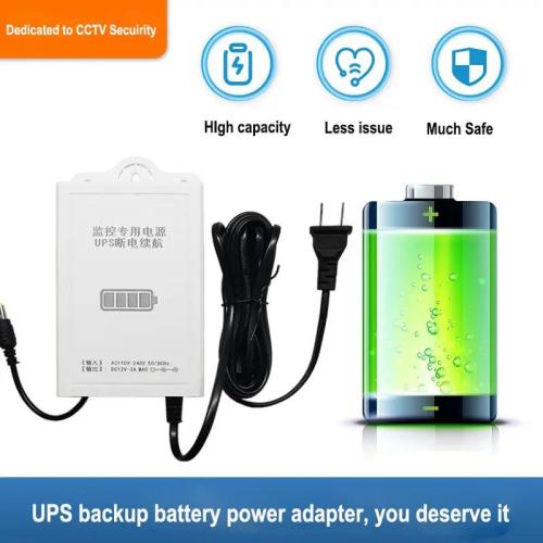 Mini UPS Battery Backup Uninterruptible Power Supply for Router, Modem,  Security Camera with Built-in 12000mAh LiFePO4 battery,DC UPS
