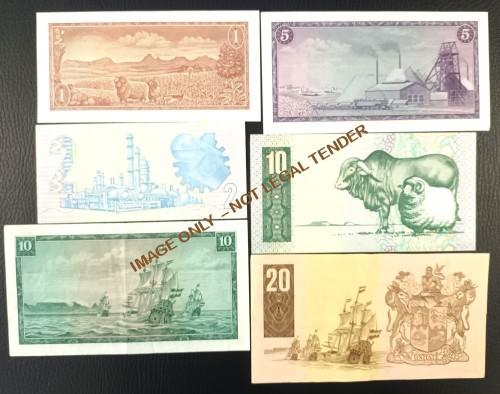 Other South African Bank Notes - SOUTH AFRICAN BANKNOTE COLLECTION X 6 ...