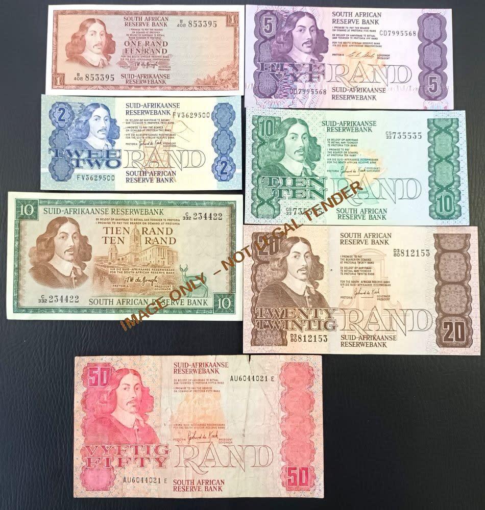 Other South African Bank Notes - SOUTH AFRICAN BANKNOTE COLLECTION X 7 ...