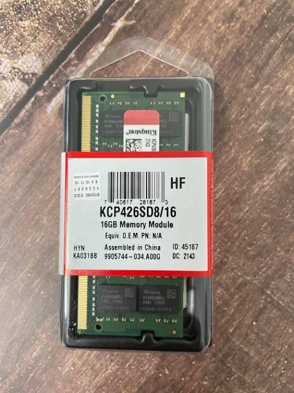 Memory (RAM) - Brand New Kingston 16GB DDR4 2666MHz Notebook Memory ...